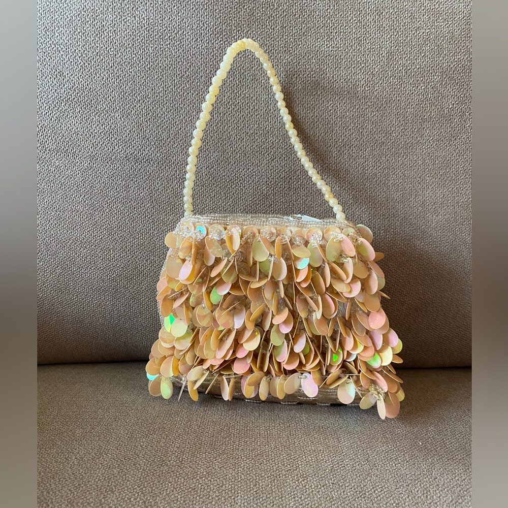 Elegant Vintage Sequin Embellished Women's Cocktail Party Bag